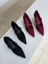 Close Pointy Casual Buckle Heels
